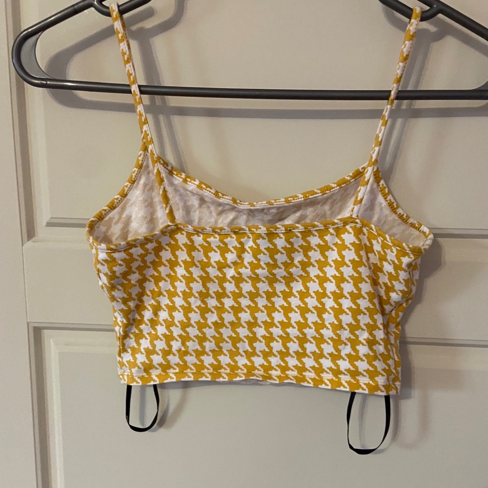 Yellow Cropped Tank Top - Picture 2 of 3